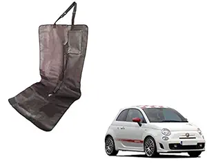 WolkomHome Waterproof Pet Dog cat Puppy Car Seat Protector pet Cover with Pocket & Dog Harness for Fiat 500 Abarth