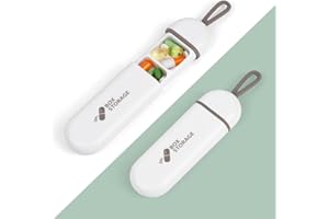 Fefod Mini Portapillole Tascabile con 3 Scomparti, Porta Pillole da Tasca con Corda in Silicone, Portapillole da Viaggio Portatile per Vitamine, Olio di Pesce, Pillole