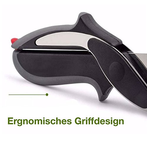 Gemüseschere von simple life – die Kräuterschere als innovatives Obstmesser und Küchenmesserersatz für viele gängige Obst- und Gemüsesorten in der Küche – der ideale Küchengelfer für Gurken, Karotten - 3