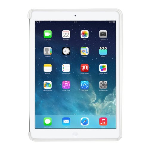 2in1 Set: kwmobile Hülle für Apple iPad Air – Smartcover Kompatibles Backcover Case Tablet Schutzhülle TPU Silikon – Tabletcase Cover Weiß + Folie, kristallklar - 3