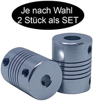 2 x Flexible Shaft Coupling For Your Selection, 6mm x 10mm - 2 pieces, 1