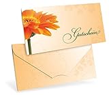 ✔ GEWINNEN SIE NEUE KUNDEN - mit diesen edlen Geschenkgutscheinen in Kuvert Faltform mit Schlitzung für Ihre Visitenkarten