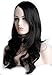S-noilite Full Wigs 23" Long Thick Jet Black Hair Heat Resistant Wig for Daily/Party/Wedding