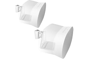EMAQUIN Wall Mounts Brackets-Pair Set(2PCS) for Sonos Era 300 Speaker(Include 2PCS,Swivel and Tilt,Sturdy Metal,Enduring Paint Finish,Easy to intall,Compatible with Sonos Era 300,White Pair)