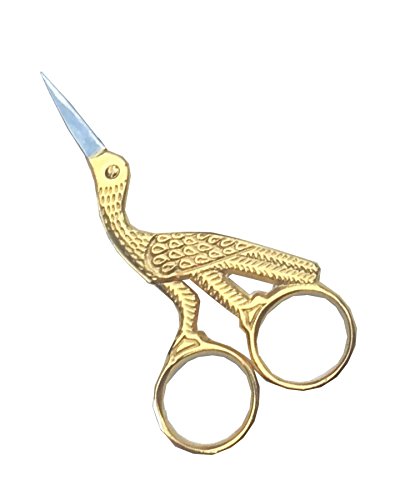 Stork Gold Silver Bird Design Scissor For Embroidery, Manicure, Nail Art, Trimming, Craft & Sewing Multi-Purpose Scissors (Bird Shape 1)