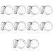 Produktbild 100 Schlauch Rohr-Clips, hamimelon verstellbar Edelstahl Wasser Rohr Clip Worm Gear Klemmen, silber