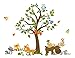 Produktbild madras24 Wandtattoo Kinder Babyzimmer Aufkleber Eule Eulen Tiere Wandsticker Wand Waldtiere Kinderzimmer Wandaufkleber Dekoration fürs Baby Kindergarten Baum XXL