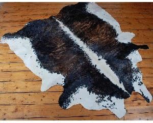 Cowhide Rug. Lovely colour and texture. An interesting brindle hide in tri-colour.
