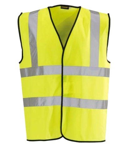 Baratec Yellow High Hi Vis Viz Visibility Vest Waistcoat Size Large