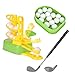 Price comparison product image Novelty Golf Gift, Automatic Golf Tee Machine, Junior Golfer Trainer Practice Toy, Kids Indoor Outdoor Game, Height Adjustable Club, 2 Interchangeable Heads, 15 Balls