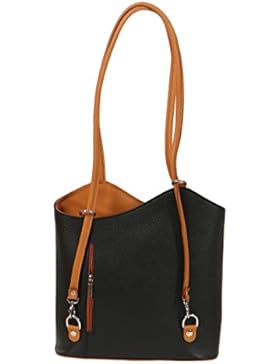 Malito Damen Handtasche Aus Leder | Shopper in Glattleder | Tasche mit Reißverschluss | Schultertasche – Echtleder...
