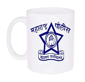 GIFT BOX Ceramic Printed Maharashtra Police Coffee Mug/Cup for Gift | White