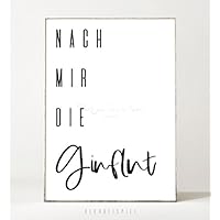 Kunstdruck / Poster GINFLUT -ungerahmt- Typografie, Schrift, Text, Spruch, Gin, Bild, Küche
