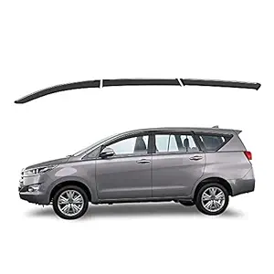 GFX Car Door Rain Wind Visor Silver Line (After-Market) Compatible with Innova Set of 6 pcs.