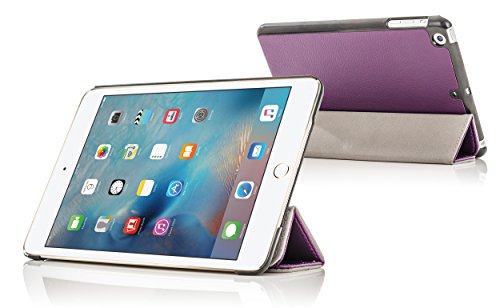 Forefront Cases® Neue Leder Hülle Tasche Case Cover für Apple iPad Mini 4 / 4th Generation (September 2015) – Rundum-Geräteschutz und intelligente Auto-Sleep-Wake-Funktion – inkl. Eingabestift - 2