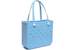 ALANTOP Oversized Beach Tote Bag - Extra Large Waterproof & Washable, Durable Rubber Material - Perfect for Pool, Beach Trips & Travel (Fits Towels & Essentials)