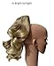 SWEET SHORT CURLY PONY TAIL HAIR EXTENSION, (CLAW GRIP) (14 Ash Blonde Mix)