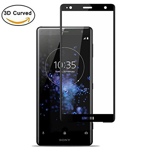 Preisvergleich Produktbild ZealBea Focus Panzerglas Compatible with Xperia XZ2, Full Cover Gehärtetem Schutzfolie 3D Runde Kante / 9H Härte / Blasenfrei / Hüllenfreundlich / Kratzer widerstehen für Xperia XZ2 (Schwarz)