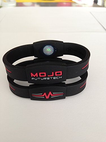 Mojo Elite 8 inch Double Holographic wristband - Black/Red/Grey