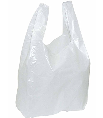 T060 ] 2000 Stück 25+12x45cm Tüte Hemdchen Tragetaschen Plastik-Beutel Tüten weiß