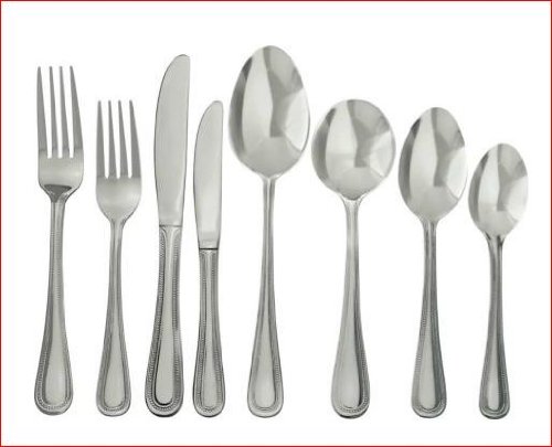 58 Piece Stainless Steel Canteen Set Streamlined Design in a Black Wooden Canteen