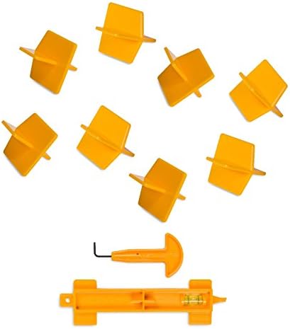 The ‘UNIPLUG’ ProSpacer ‘Really Helpful’ Tiling Kit With 50 x 2mm Premium, Heavy Duty Tile Spacers, The Unique Multifunctional Multi-Tool and The J-HOOK Tile Adjuster/Drill Core Removal Tool.