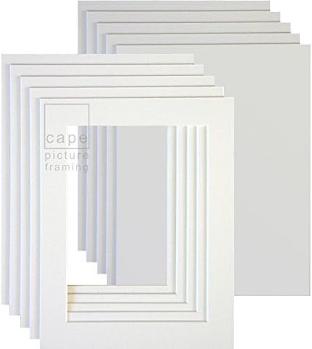 Cape Picture Framing Mounts with Backs, Outer Size 20 x 16, Options - Colour, Image Size, Pack Quantity