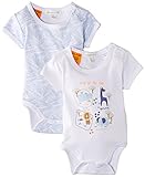 Pumpkin Patch Baby-Boys 2PK Shortsleeve Zoo Romper