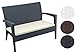 Produktbild CLP 2er Rattan Garten Lounge-Sofa MIAMI V2, Vollkunststoff in Rattan-Optik, ca. 130 x 80 cm, mit Sitzkissen, stapelbare Sitzbank Dunkelgrau