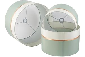 Abat-Jours À Deux Couleurs 50cm Vert Pour Lampes De Table suspension de Sol Pour Salon Chambre, E27 & E14 Max 60W Par Stella & Mag Creative