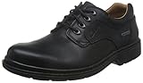 Leder Clarks Rockie Lo GTX, Herren Derby Schnürhalbschuhe, Schwarz (Black Waterproof), EU 41 (UK 7)