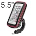 Produktbild LinQ® Wasserdicht Fahrradhalterung, Fahrrad und Motorrad Halterung Halter Universal mit Wasserdichter Tasche für Handy Smartphone 4, 7-5, 2-5,5-6.3 - 6.5 Zoll iPhone, Samsung Galaxy, 5555B