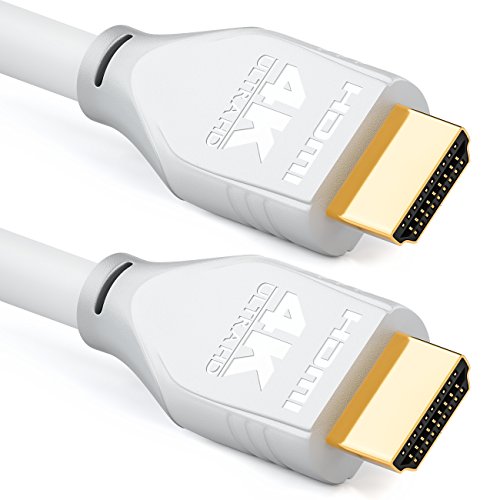 deleyCON 5m HDMI Kabel - kompatibel zu HDMI 2.0a/b/1.4a - UHD / 4K / HDR / 3D / 1080p / 2160p / ARC - High Speed mit Ethernet [Weiß/Grau]