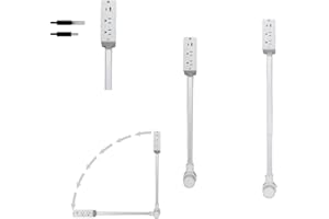 LHLHY Electrical Outlet Expander. Power Socket Extender Access Hard-to-Reach Outlets! Extends 22"-34",Features USB-A, USB-C, and 2 AC Outlets, Rotates 180°. Use Behind Couches, Nightstands, Desks