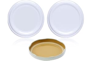 TAPAS & ENVASES RIOJA Coperchi metallici per barattoli di vetro, a vite, ermetici, di diversi diametri, coperchi di ricambio per conserve 53 mm diámetro bianco