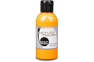 Senjo Color Body Painting Peinture 75ml | Liquide Peinture du Corps | Pour pinceaux et aérographe | Fabriqué en Allemagne (Jaune soleil)