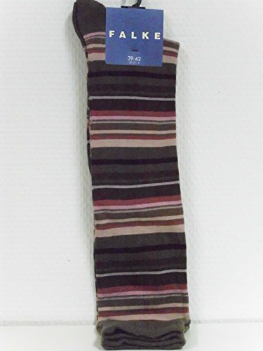 Preisvergleich Produktbild Falke Kinder Baumwoll Ringel-Kniestrumpf braun-altrose Gr. 27-30