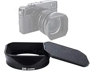 JJC LH-JXF23 Black Metal Square Lens Hood + Cap for Fujifilm FUJINON Lens XF 23mm F1.4 R/FUJINON Lens XF 56mm F1.2 R/FUJINON Lens XF 56mm F1.2 R APD, Replaces Fujifilm LH-XF23