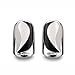 BOHEM Silver Jewellery Nail Art Black Flame (Large - Pair)