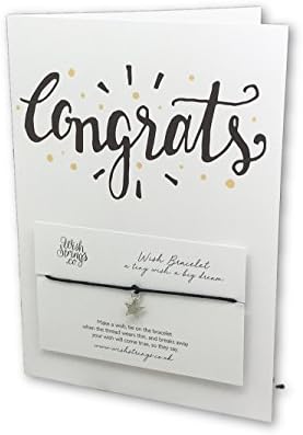 Wishstrings Greeting Card With Bracelet - Congrats