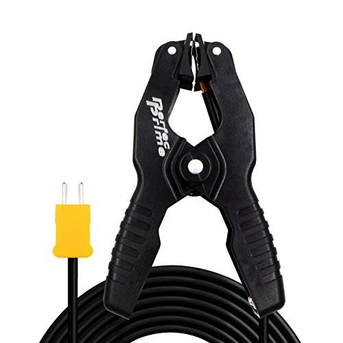 Perfect-Prime TL0005 Cable de temperatura de abrazadera de tubo para la sonda termoptar de tipo K de Sensor y termometro en rango de temperatura de -40~200°C/393°F