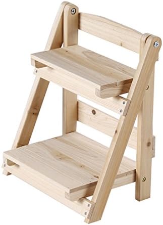 Teckpeak Wooden Ladder Shelf, Wooden Plant Stands Indoor Plant Ladder Stand Small Wooden Ladder Shelf