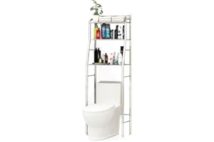 MAGIC SELECT Estantería de Baño sobre Inodoro Acero Inoxidable | Ahorra Espacio con 3 Baldas | Estante Almacenamiento Impermeable | Patas Ajustables en Altura (E5491)