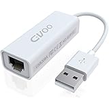 Ethernet Adapter, Gvoo USB 2.0 to RJ45 LAN Network Adapter for Windows, Mac, Chromebook, Linux, Surface Pro - White