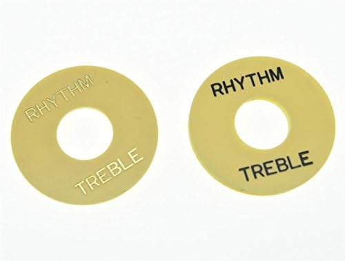 KAISH Cream/Black and Cream/Gold LP Guitar Toggle Switch Washer Rhythm Treble Ring Plate for Les Paul