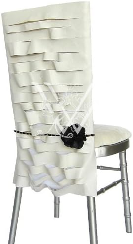 Wildflower Linen Parisian Leather with Black Floral Belt Chiavari Chair Half Sleeve, White
