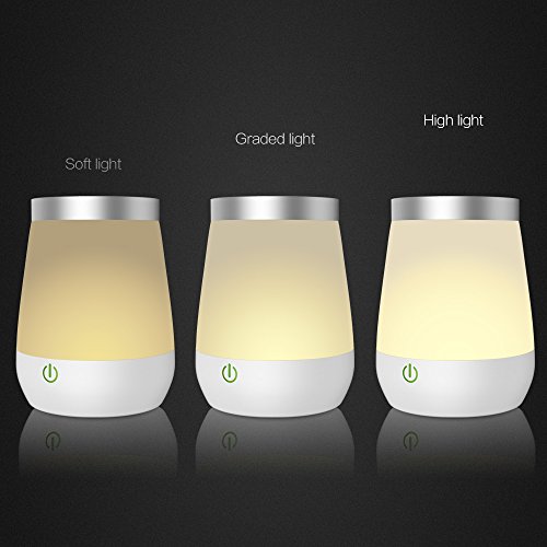 Tischlampe Nachttischlampe Nachtlicht VasenLampe 3 Modi wasserdichte Stimmugslicht als Dekoration, 350 ml Kapazität Tischleuchte USB aufladbare LED Lampe für Schlafzimmer,Wohnzimmer, Büro, Tisch, usw. - 5