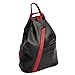 Produktbild Woman Bags 512 Ital. Damenrucksack Lederrucksack City Rucksack echt Leder Schwarz Rot 636SR