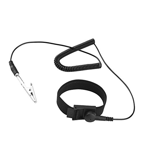 eBoot antistatischer Armband Entladung einstellbarer Erdungsarmband Band, Schwarz - 2