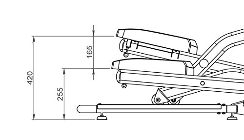 MAXXUS® CROSSTRAINER CX 4.3f, klappbar, mit elliptischem Bewegungsablauf (Ellipsentrainer), 26kg Schwungmasse, 51cm Schrittlänge. Platzsparend und stabil. Ideal für die Wohnung und kleine Trainingsräume. Transportrollen, Trainingsprogramme, HRC-Programme, Userprogramm, elektr. gesteuertes Magnetbremssystem, flache, elliptische Laufbewegung, robuster Stahlrahmen - 5